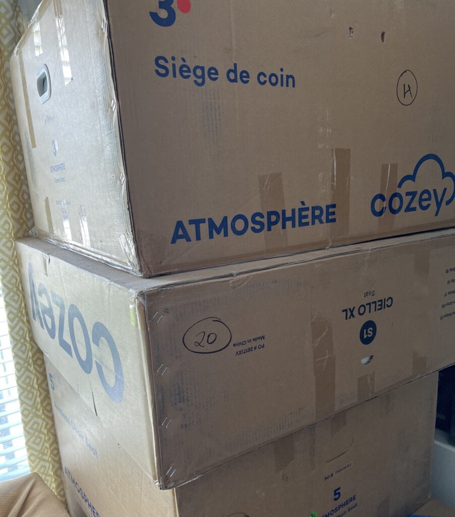 Unboxing the cozey sofa in a box